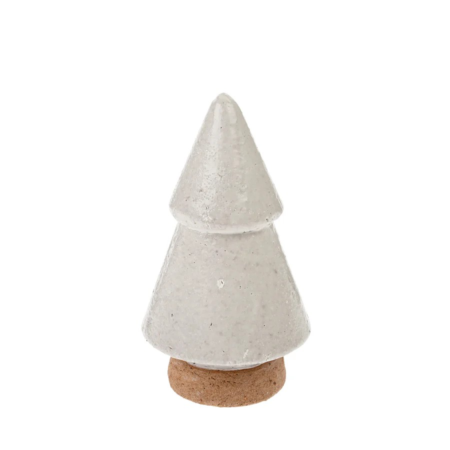 Raw Clay Christmas Tree Medium | White