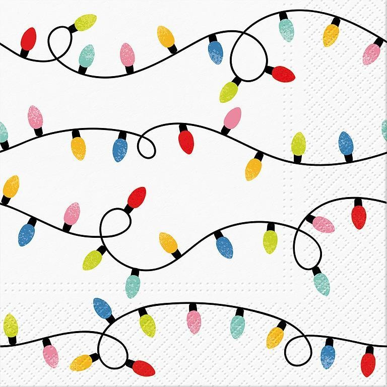 Luncheon Festive Lights Napkins