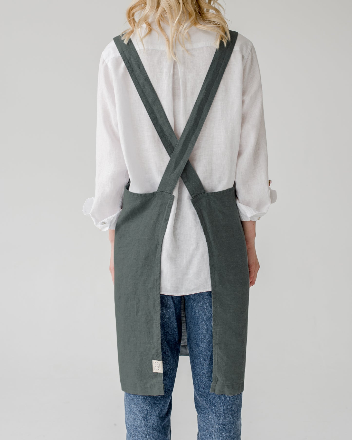 Cross Back Apron | Forest Green