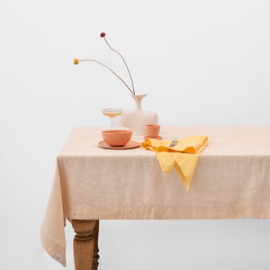 Linen Tales | Brazilian Sand | Linen Tablecloth | 55" x 55"