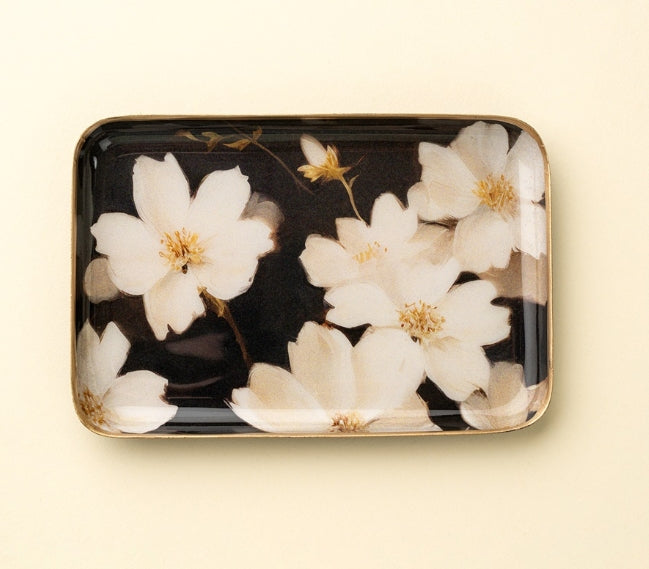 Midnight Cosmos Decorative Enameled Tray | Small