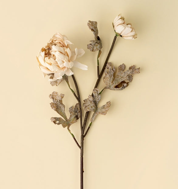 Real Touch Blooming Dahlia Spray | Cream