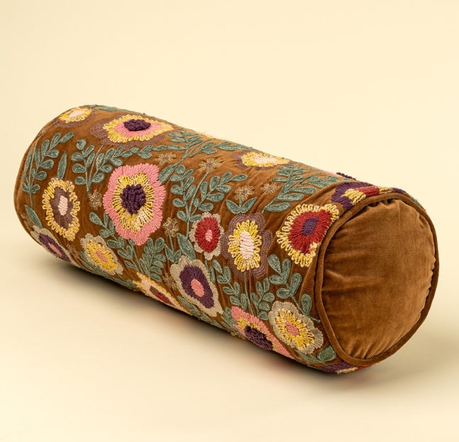 Wildflower Velvet Bolster