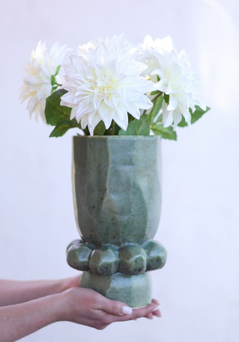 Stoneware Bobble Vase | Green