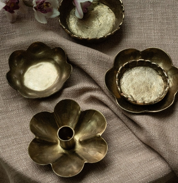 Forged Flower Candle Holder