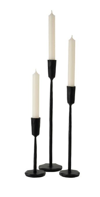 Luna Forged Candlestick | Large | Black