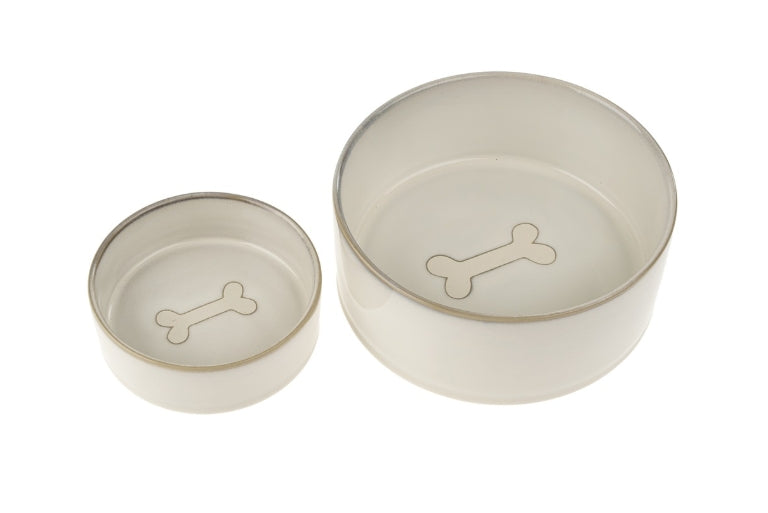 Pottery Pet Bowl | Large | White