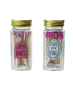 Glass Jar Match Holder