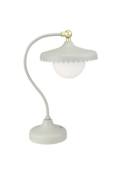 Metal & Glass Scalloped Articulating LED Rechargeable Lamp