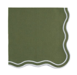 Wavy Lane-Sage Embroidered Napkin