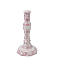 Hand-Painted Stoneware Taper Holder