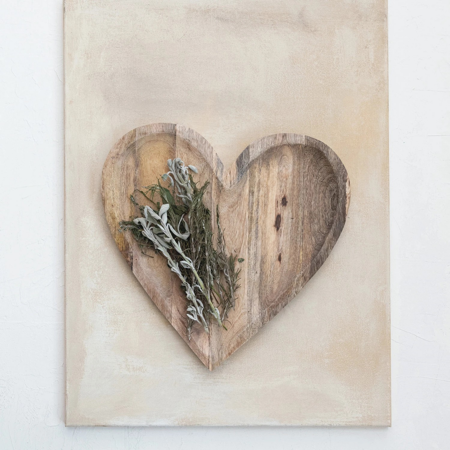 Mango Wood Heart Shaped Tray | Natural