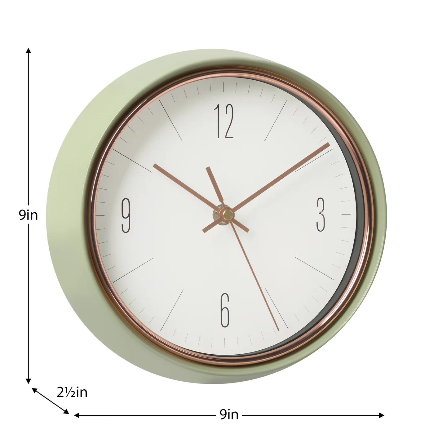 Oliver Retro Green Wall Clock