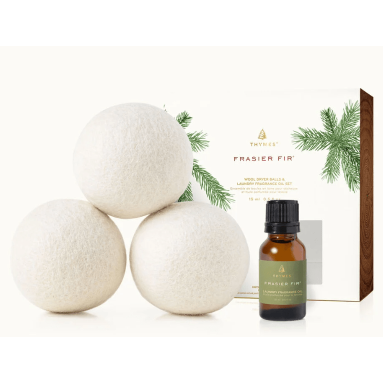 Frasier Fir Wool Dryer Balls & Laundry Fragrance Oil Set
