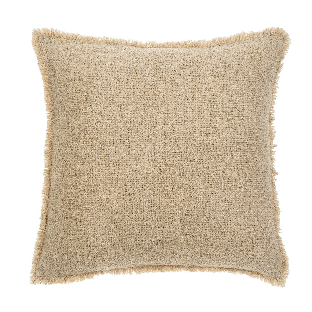 Fringed Boucle Pillow | Light Sand