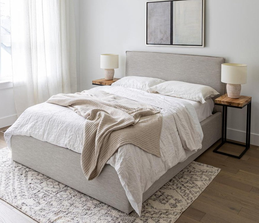 Julia Queen Bed (short) - Sand