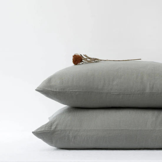 Linen Tales | Khaki | King | Linen Pillowcase