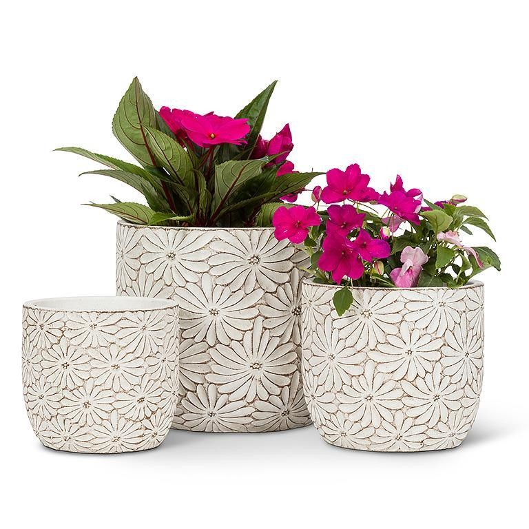 Medium Round Daisy Planter
