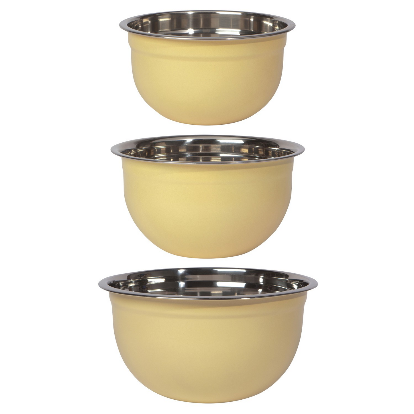 Matte Steel Sunrise Yellow Mixing Bowls Set