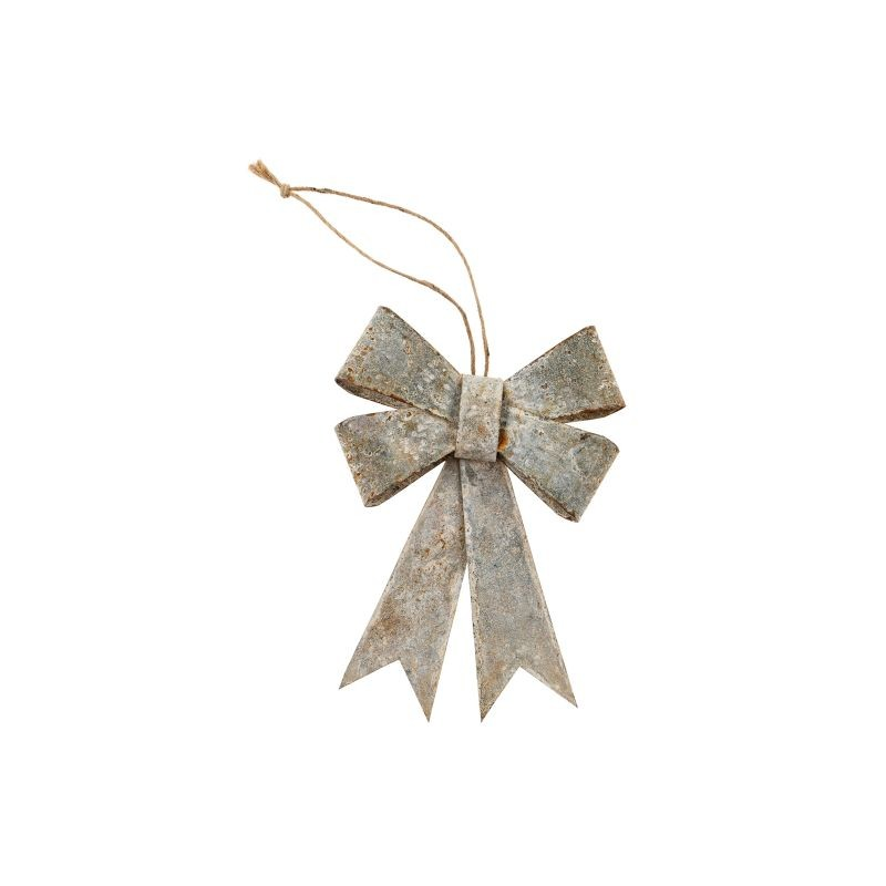 Zinc Bow Ornament