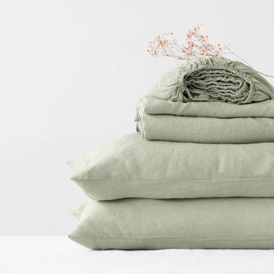 Linen Tales | Sage | Queen | Linen Sheet Set