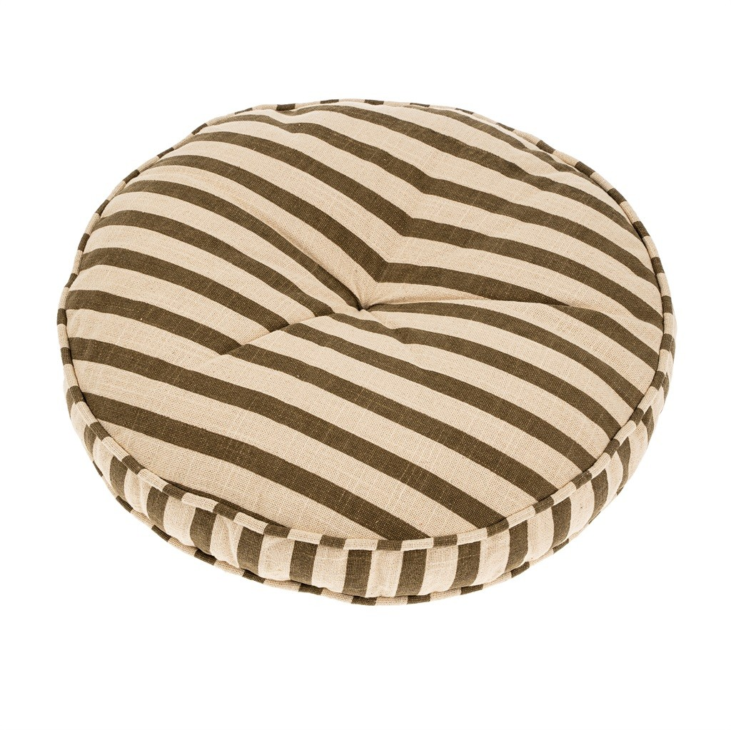 Awning Stripe Chair Cushion | Stone