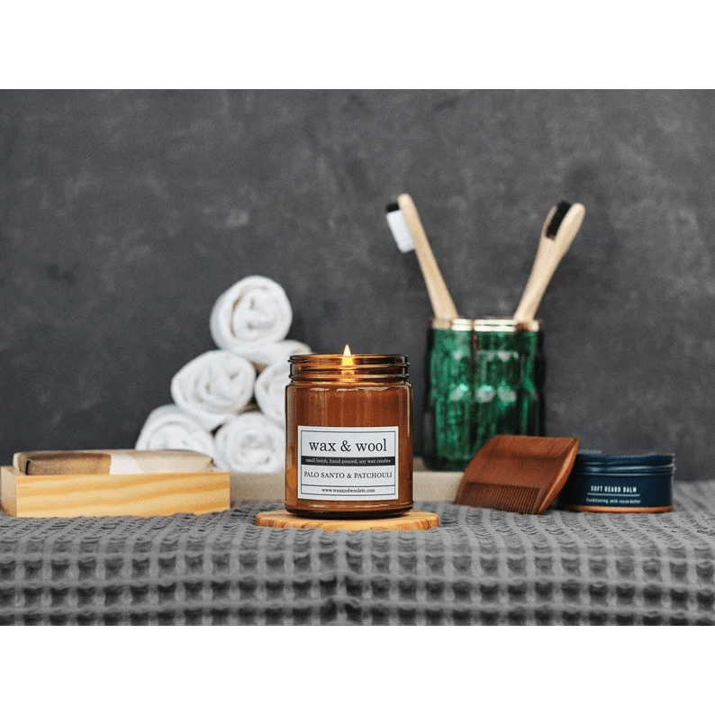 Jar Candle by Wax & Wool | Palo Santo & Patchouli