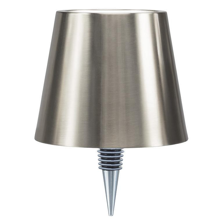 Classic Shade LED Bottle Stopper Light | Silver