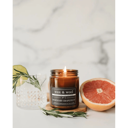 Jar Candle by Wax & Wool | Rosemary Grapefruit