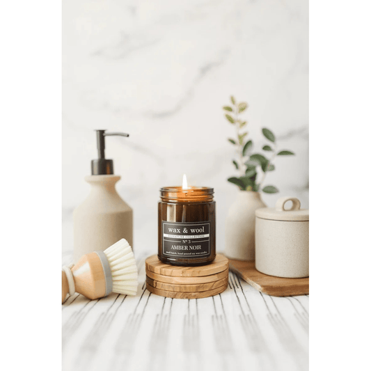 Jar Candle by Wax & Wool | Amber Noir