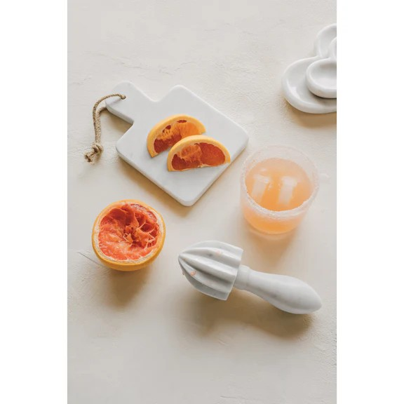 White Marble Snack Serving Paddle