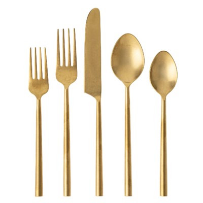 Tides Flatware | Tumbled Gold