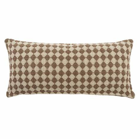 Check Weave Pillow | Brown