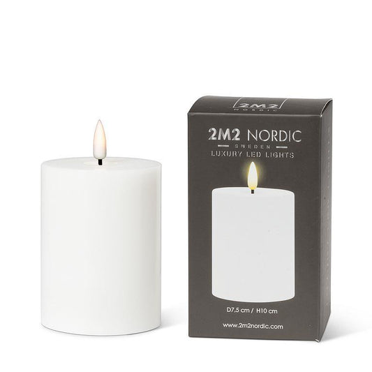 LED Pillar Candle | White | 3" x 4"