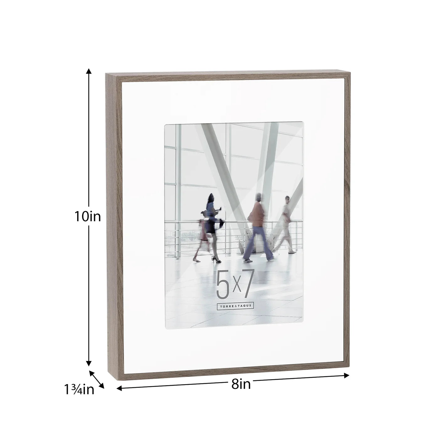 Boulevard Ash Veneer Photo Frame with Matte  | 5x7 Inch