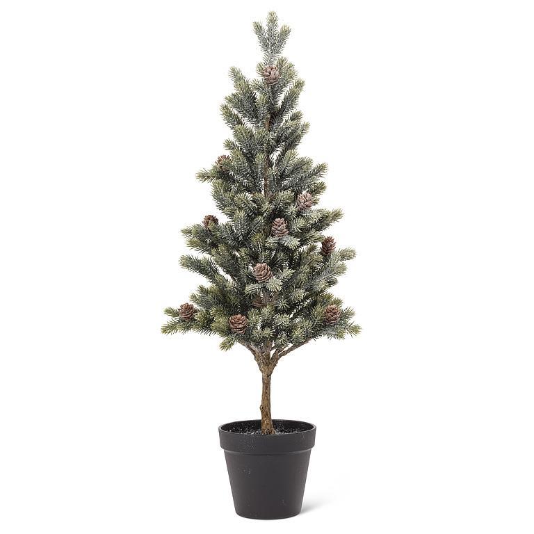 Large Light Snow Christmas Tree with Pinecones