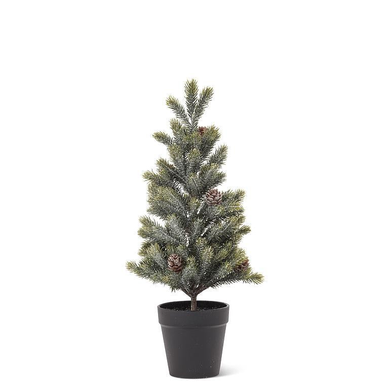 Light Snow Christmas Tree with Pinecones | Small