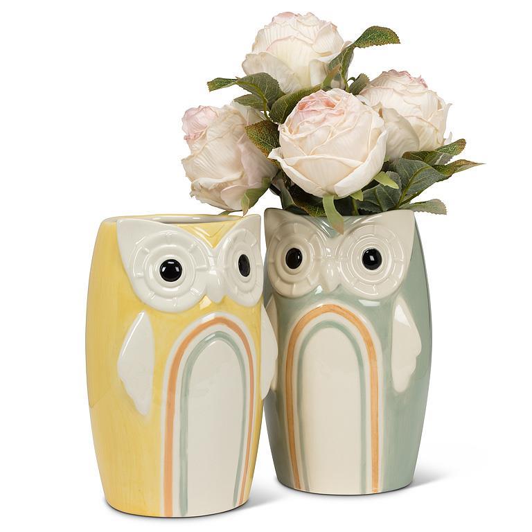 Rainbow Owl Vase | Blue