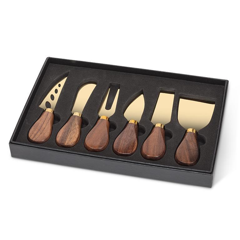 Walnut Handled Cheese Knives | Set of 6