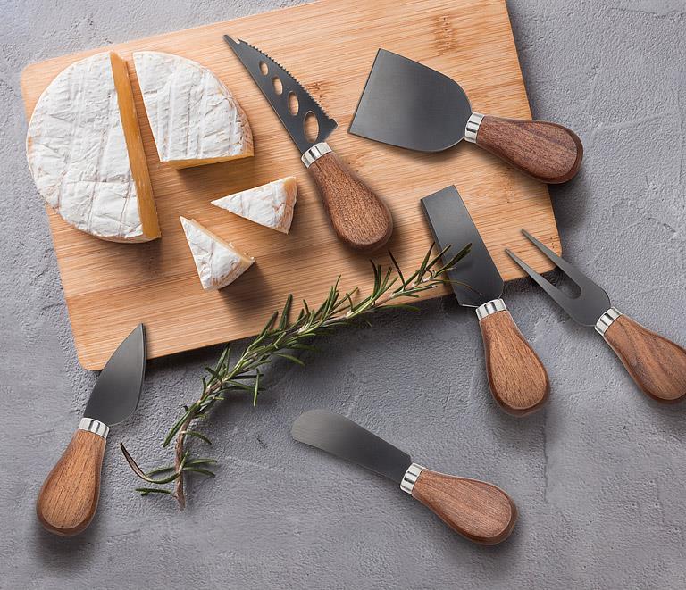 Walnut Handled Cheese Knives |  Set of 6