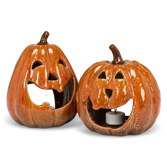 Classic Jack O'Lantern Halloween Candle Holder | Small