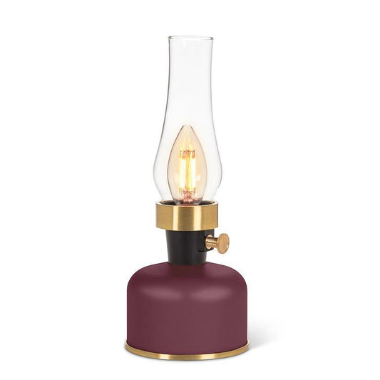 Lantern LED Lamp with Chimney | Burgundy