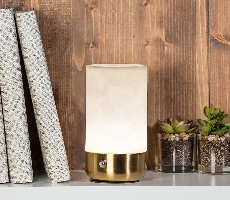 Alabaster Style Shade LED Lamp