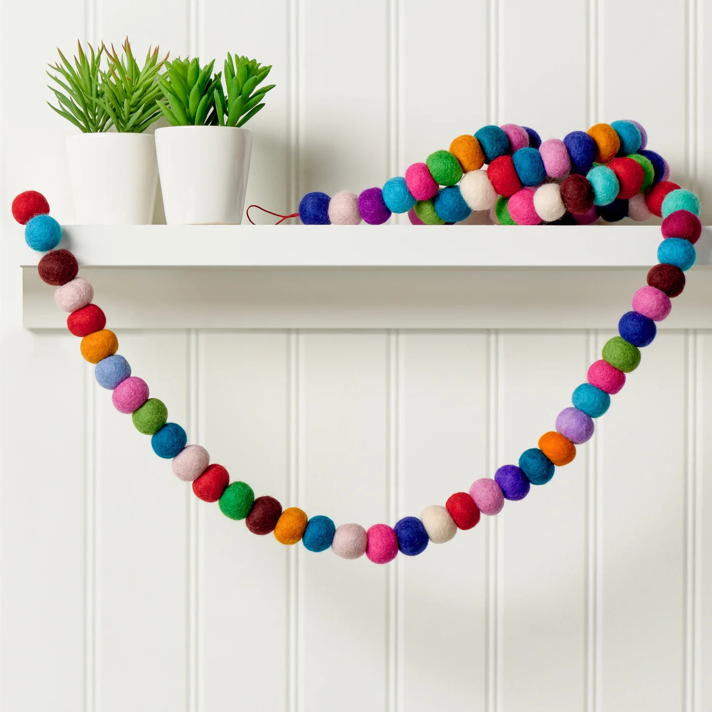 MODWOOL Felt Ball Garland | Multicolor