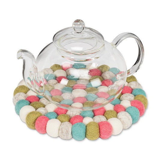Felt Ball Trivet | Spring Colors