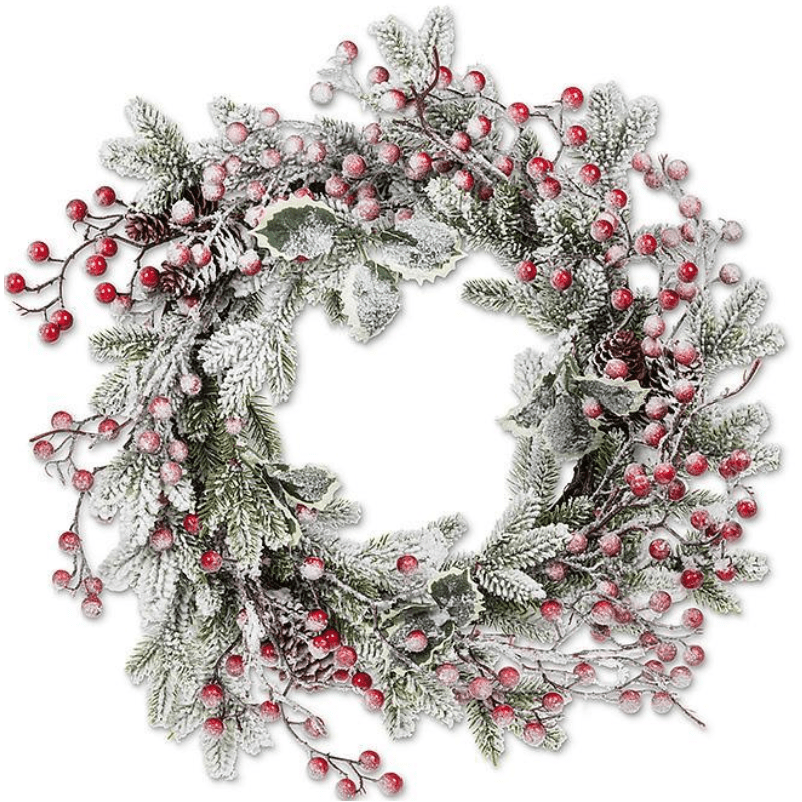 Frosty Wreath with Berries