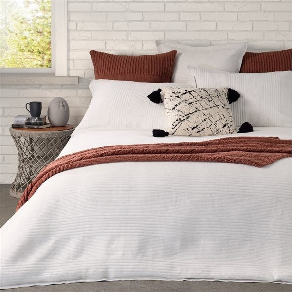 Suite cream quilted duvet cover | Queen