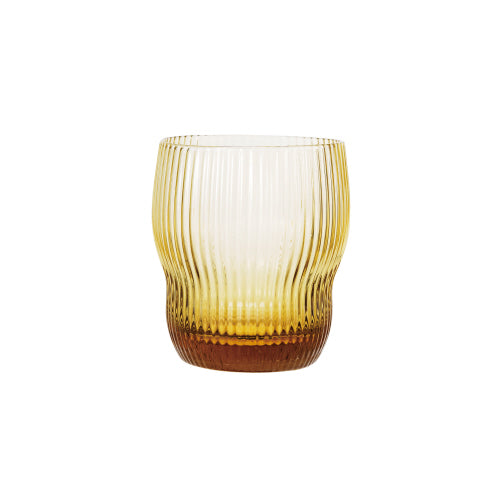 Fluted Drinking Glass | Amber