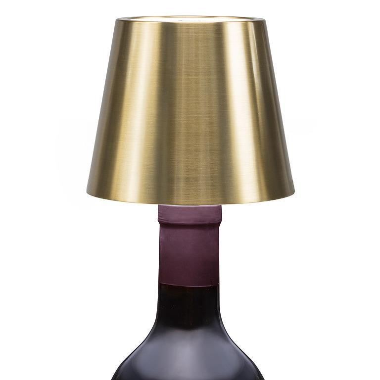 Classic Shade LED Bottle Stopper Light | Gold