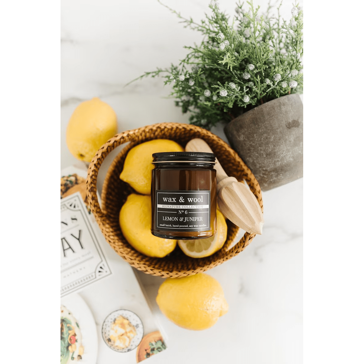 Jar Candle By Wax & Wool | Lemon & Juniper